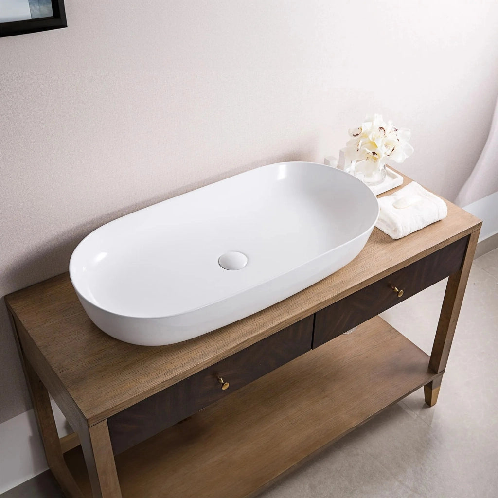 Lavabo Da Appoggio Rea Cleo 81 White