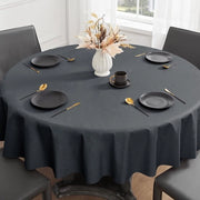 Tappetino per tavolo in PVC, circa 100 cm, colore grigio scuro, impermeabile, lavabile, idrorepellente, resistente all'usura, resistente alle macchie, per tavolo da giardino, tavolo da pranzo, giardino, balcone, salotto.