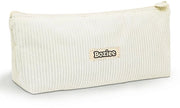 Etui in tessuto corduroy, borsa per ragazze, borsa per adolescenti, borsa per scuola, borsa per ufficio (beige)