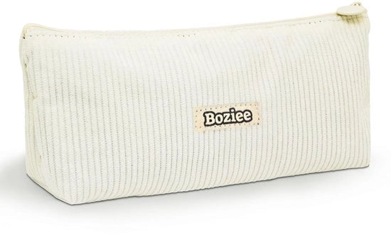 Etui in tessuto corduroy, borsa per ragazze, borsa per adolescenti, borsa per scuola, borsa per ufficio (beige)