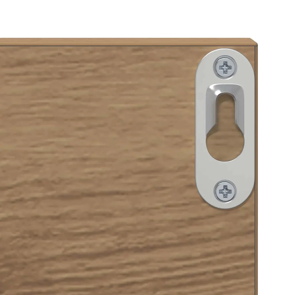 Scaffale da parete 2 pcs Rovere artigianale 80 x 11,5 x 18 cm 875189