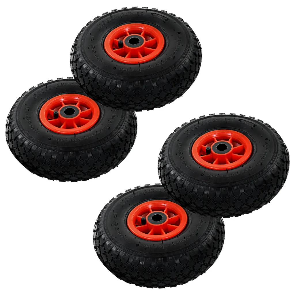 Ruote Carrello a Mano 4 pz Gomma 3.00-4 (245x82)cod mxl 83079