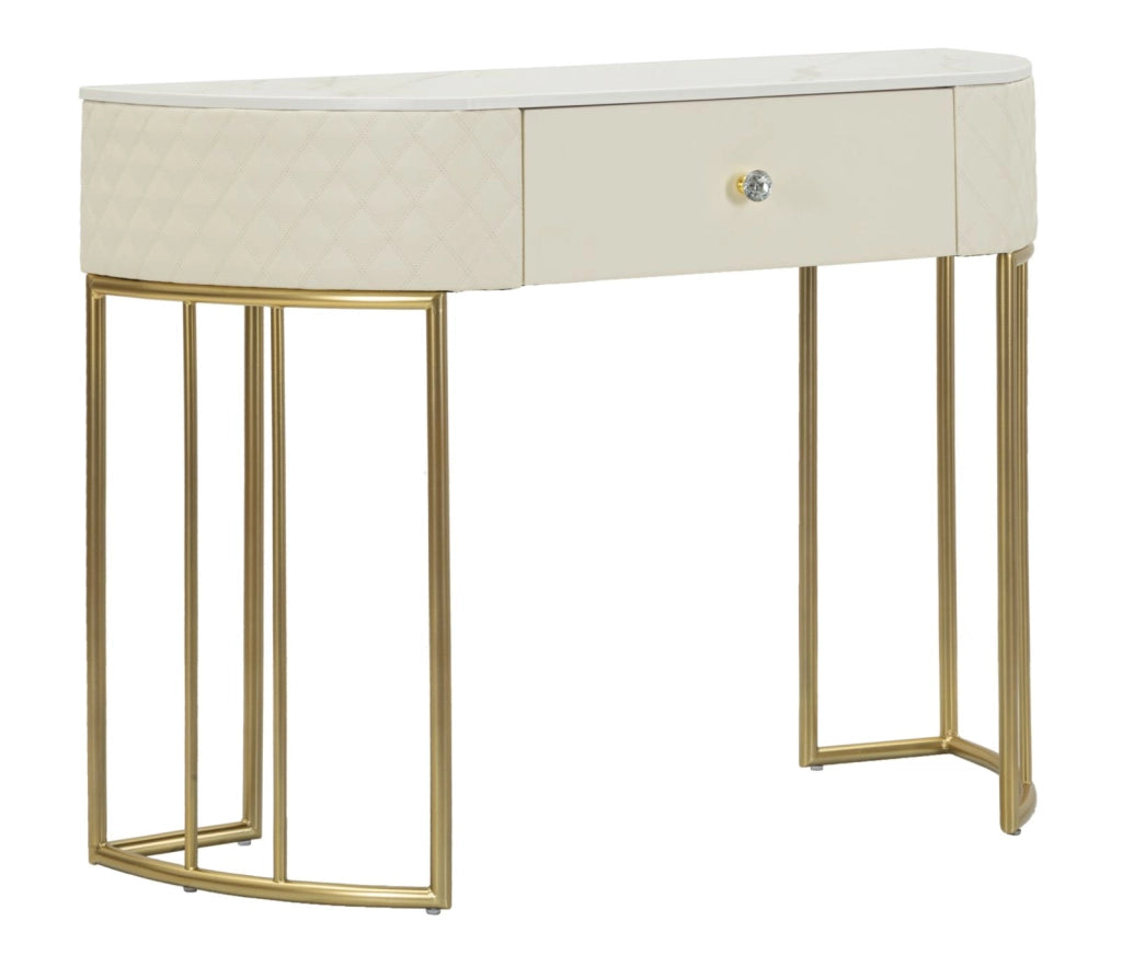 Console Sharon 100x40x75 cm in Pino e MDF e Metallo e Plastica