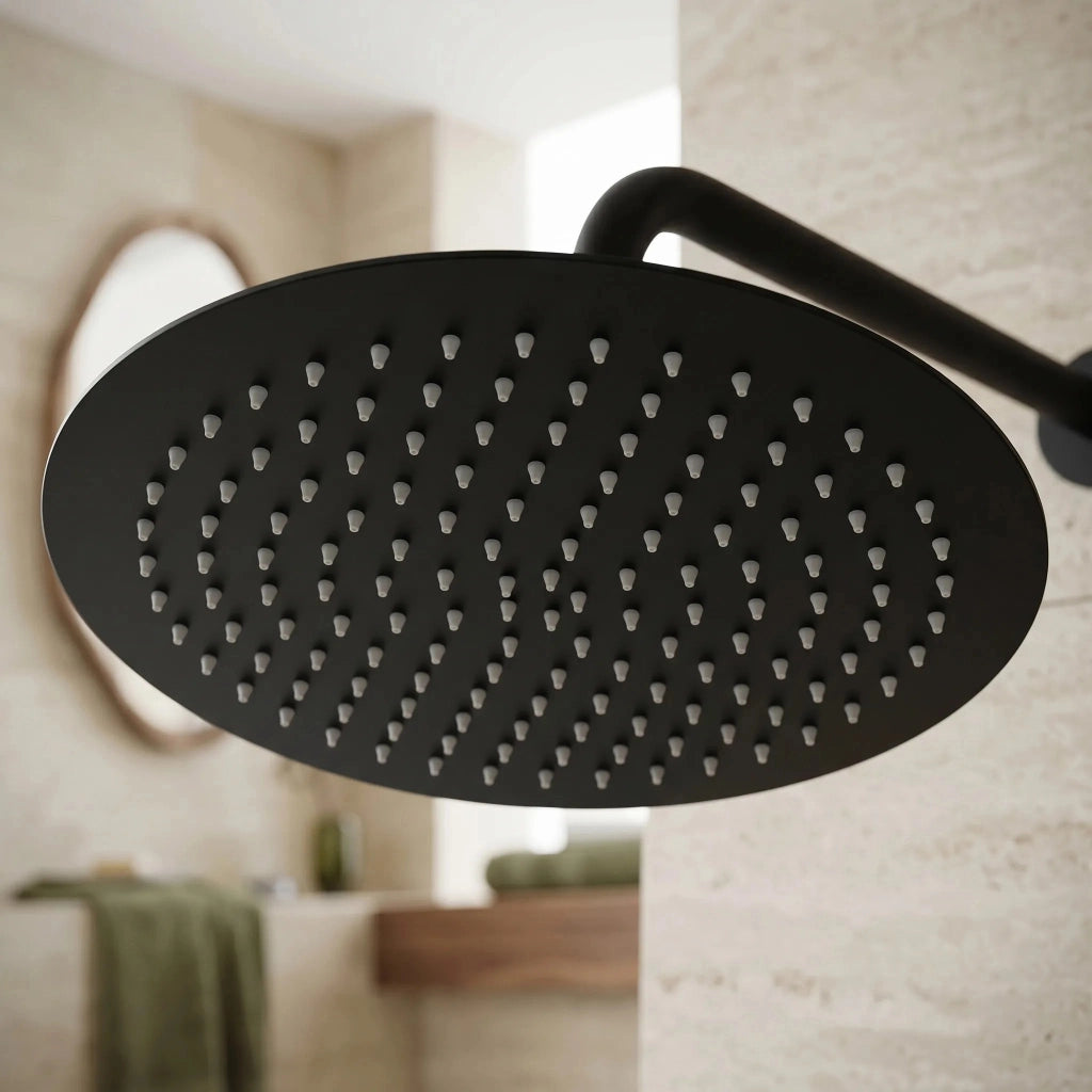Soffione Doccia Rotondo Rea Js-p014b 30cm Black