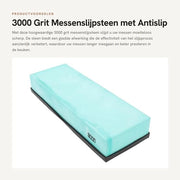 Pietra abrasiva 3000 Grit - ossido di alluminio - base antiscivolo - guida angolare - cinghia in pelle - migliorata esperienza di affilatura - strumento abrasivo