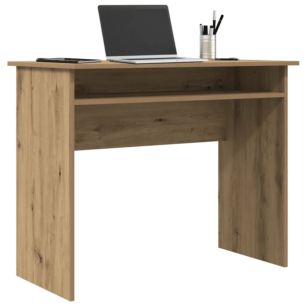 Scrivania Rovere Artigianale 90x50x74 cm in Legno Multistrato