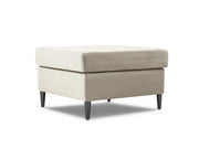 Cosmopolitan Design - Pouf "Kyoto" in velluto beige chiaro 