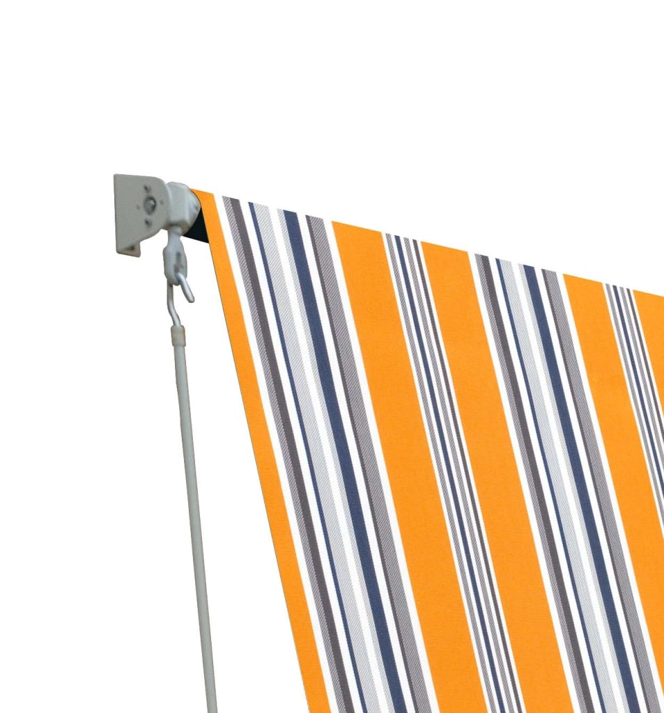 Tenda da sole a caduta con bracci L 300xH 245cm, poliestere 280 gr/m² riga giallo Fredi Goly