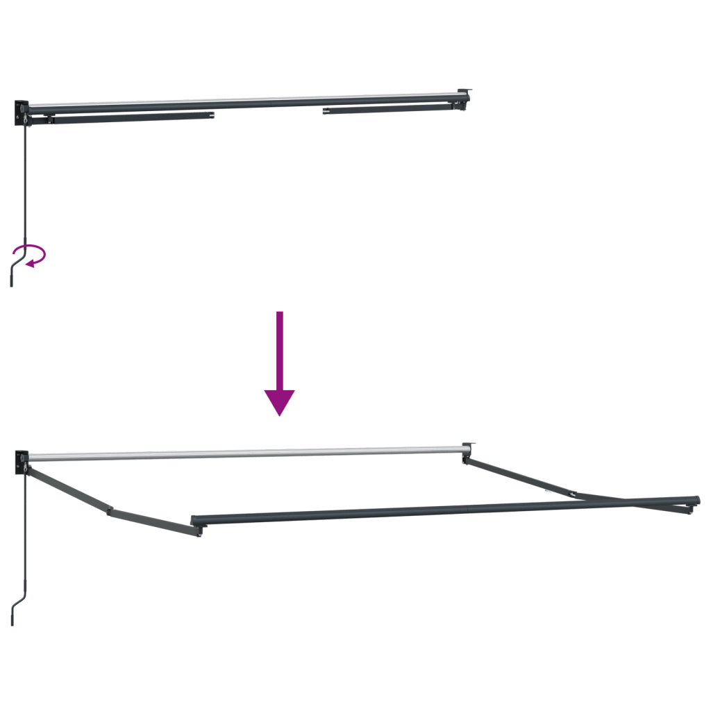 Tenda Retrattile Manuale Bianca 350x250 cm