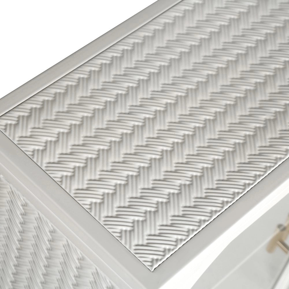 Pensile a Muro con Ante in Vetro e Ripiani ¨C MINIMAL ¨C Bianco, 70 cm