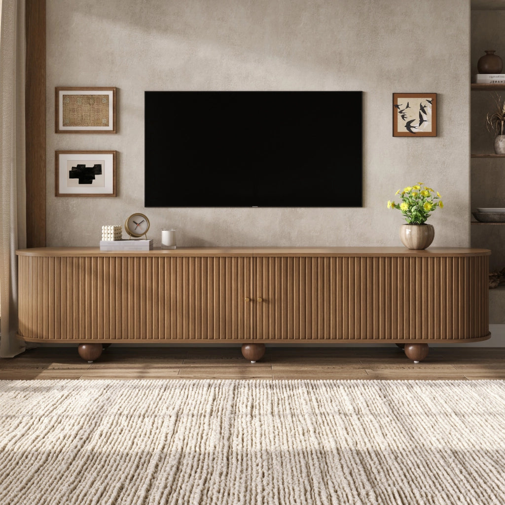 Lowboard per TV in noce; MDF; 180 cm