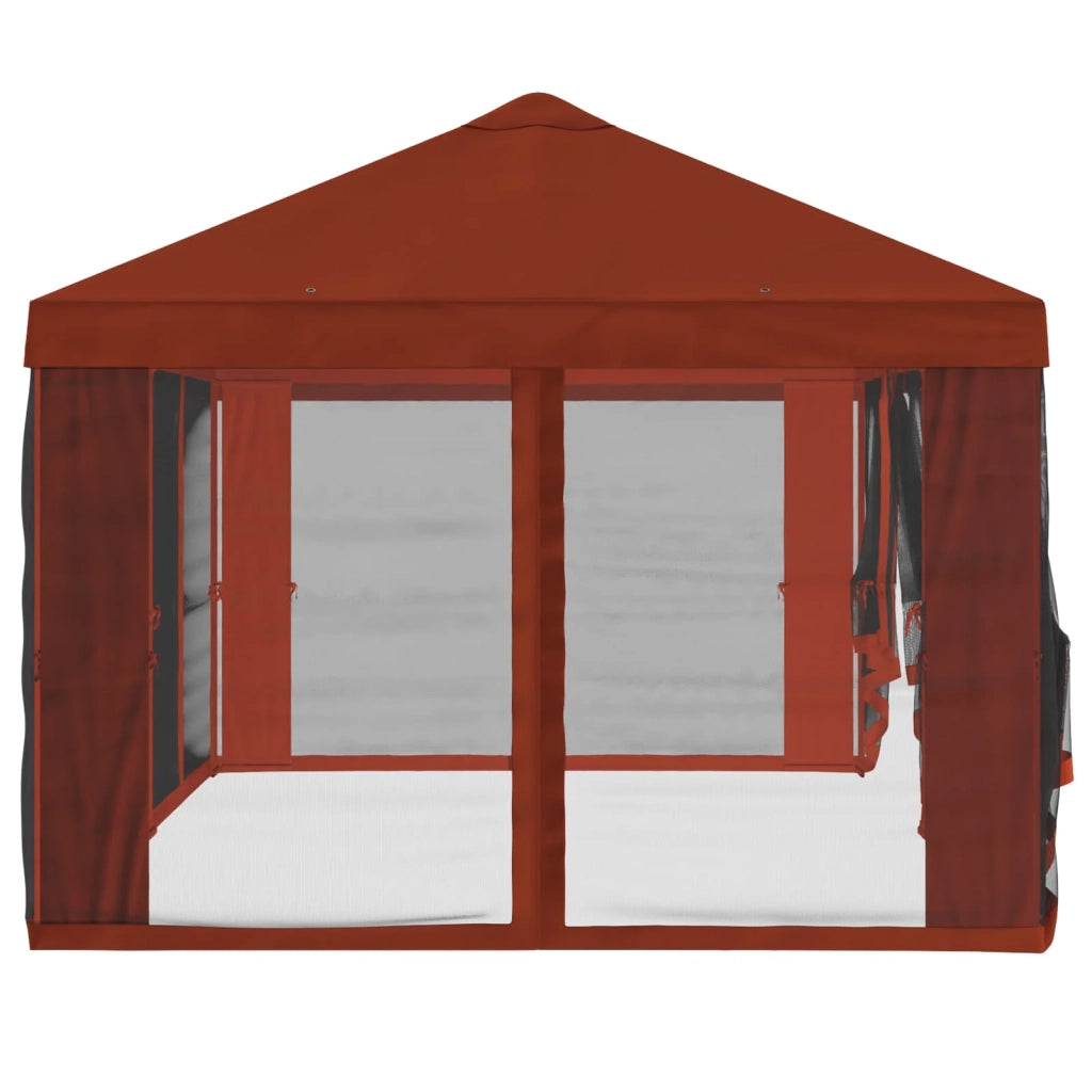 Copertura Gazebo con Pareti Laterali 6 x 3 m Terracotta 900413