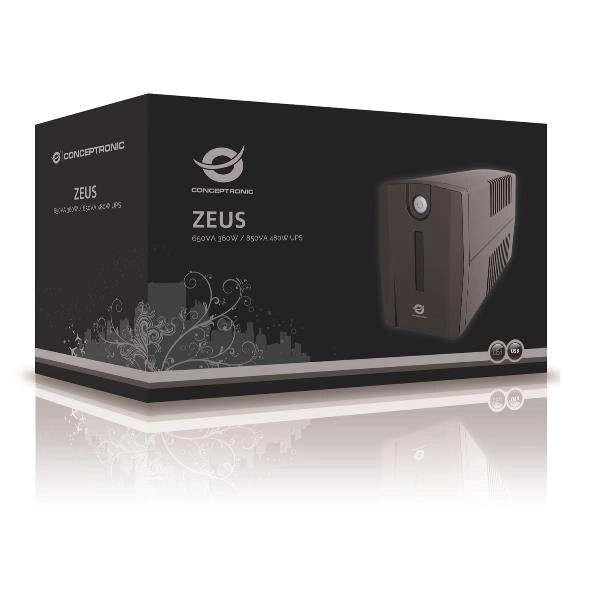 Conceptronic zeus01e gruppo di continuità (ups) a linea interattiva 0,65 kva 360 w 4 presa(e) ac