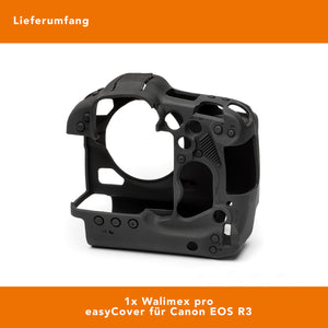 easyCover per Canon EOS R3 - copertura protettiva in silicone piacevolmente aderente, copertura per fotocamera - perfetta vestibilità, operatività senza limitazioni