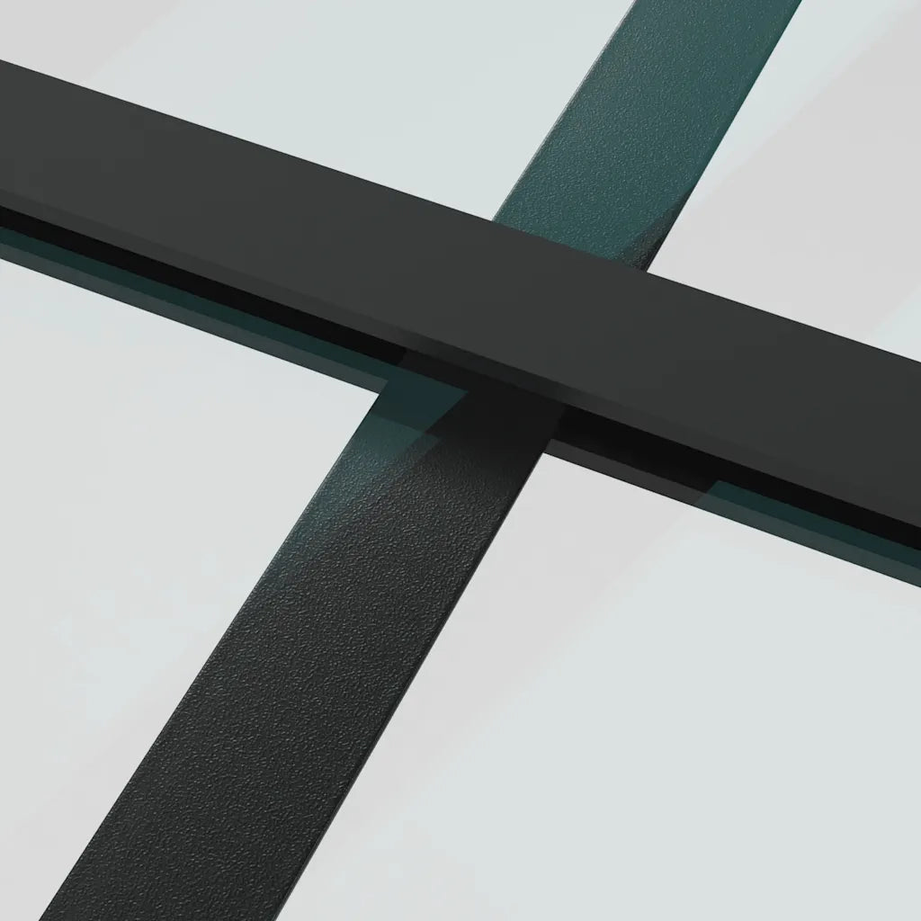 Porta Scorrevole con Ferramenta Nera 76x205 cm in Vetro ESG 3375784