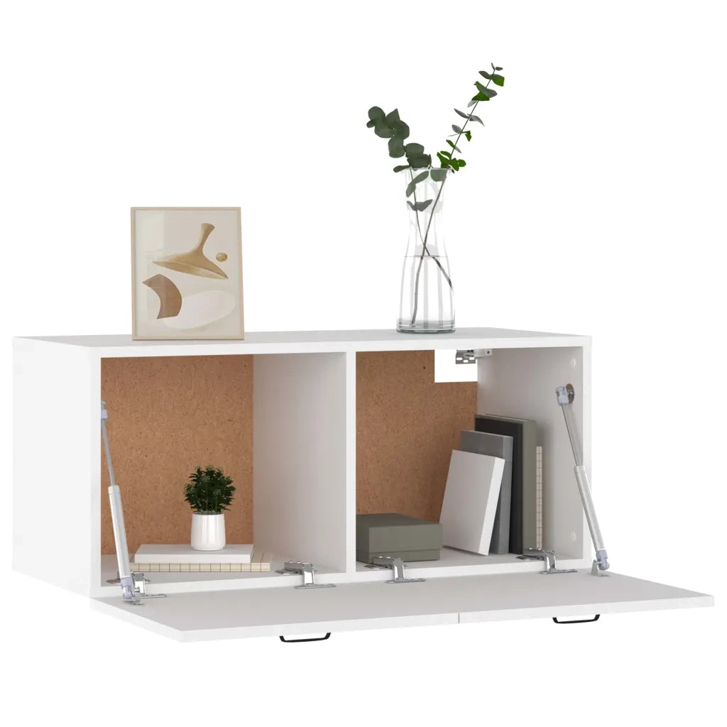 Armadietto a Muro Bianco 80x35x36,5 cm in Legno Multistrato cod mxl 33363