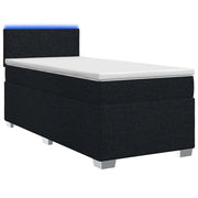 Letto con Box Spring, Materasso e LED Nero 80 x 200 cm Tessuto 3451821