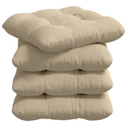 Cuscini per Seduta 4 pz | Cuscini per sedie Crema 40 x 40 cm Tessuto in Microfibra