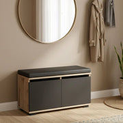 Mobile Portascarpe Delphin, Scarpiera 8 Paia, 80x35x42h cm Marrone Noce