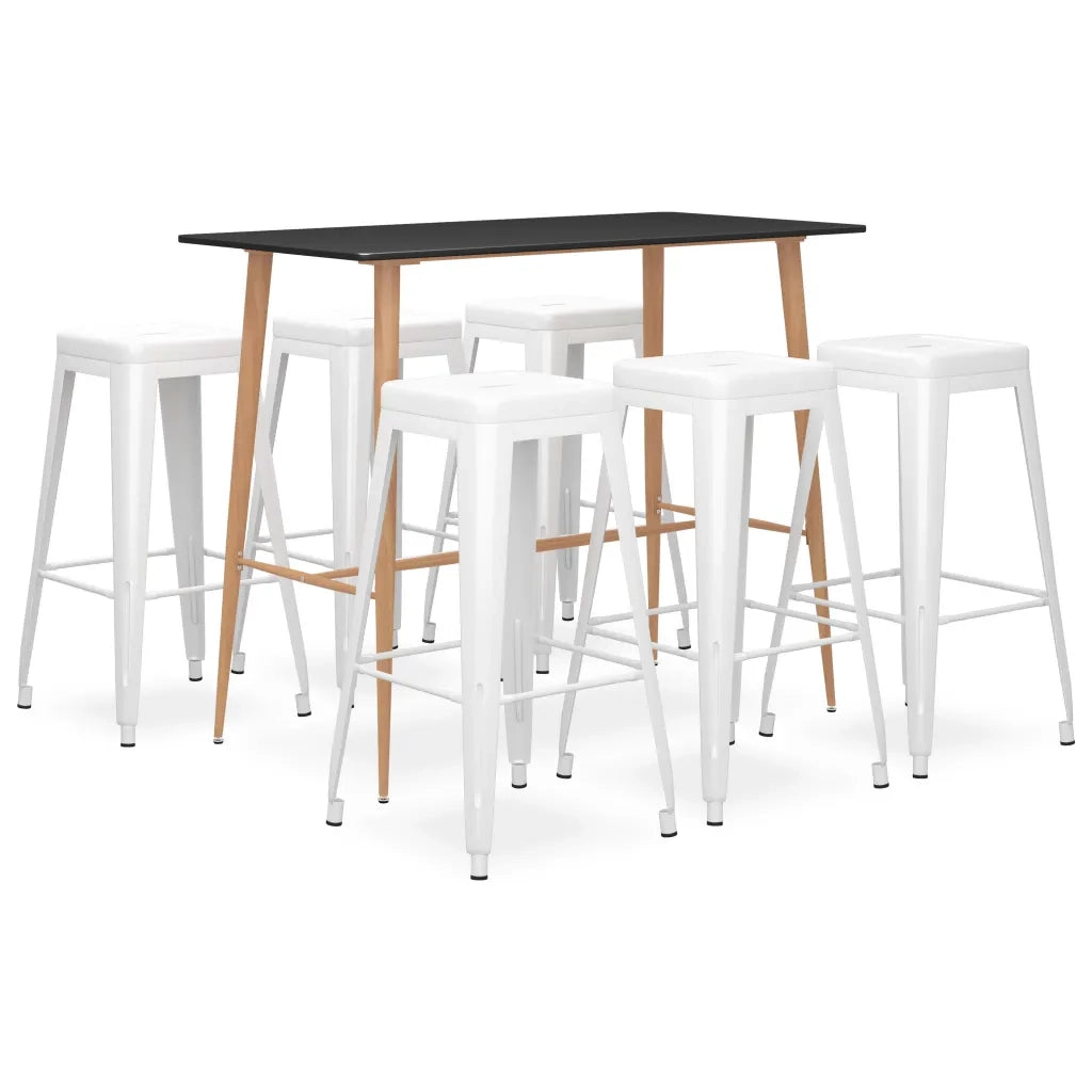 Set da Bar 7 pz Nero e Biancocod mxl 96444