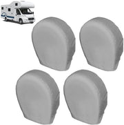 Coprimozzi 4 pezzi - Impermeabile - Resistente ai raggi solari - Stoffa impermeabile - 420D Poliestere - Coprimozzo con cinturino elastico - Coprimozzo con cinturino