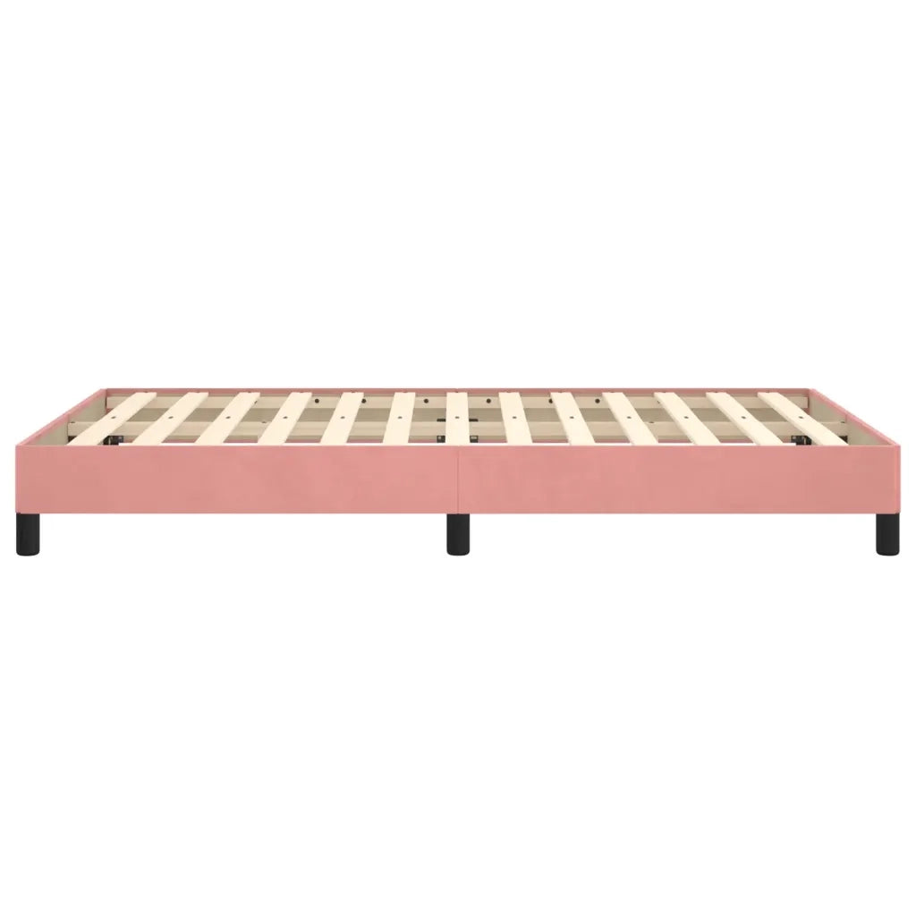 Giroletto senza Materasso-Struttura Letto Rosa 120x190 cm Velluto 672129