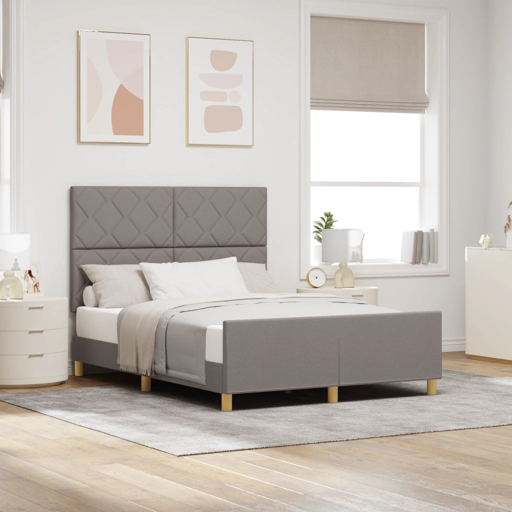 Letto  in Tortora, 160x200 cm, Tessuto