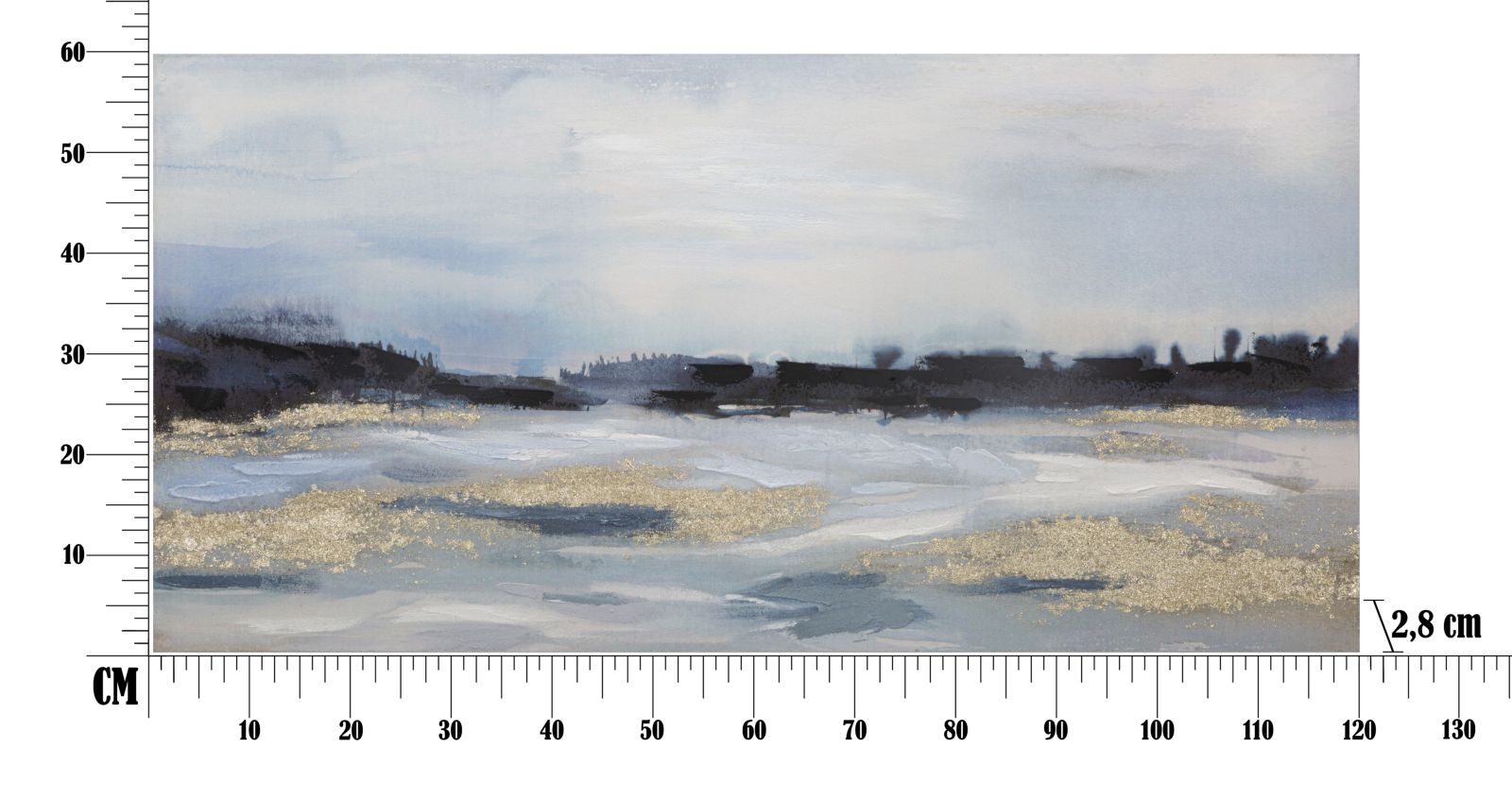 Dipinto su Tela Sky 120x3,8x60 cm in Legno di Pino e Canvas Multicolor