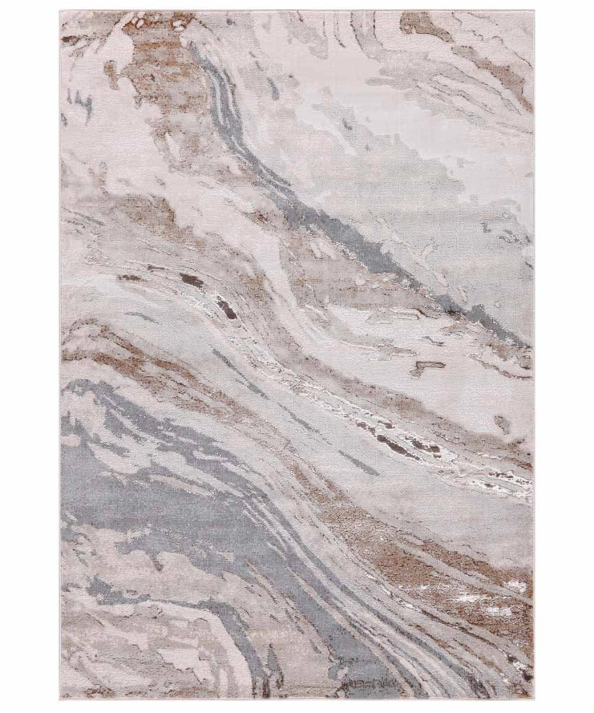 Tappeto NEVADA 9155 beige grigio cm.160x230 stile moderno effetto marmo