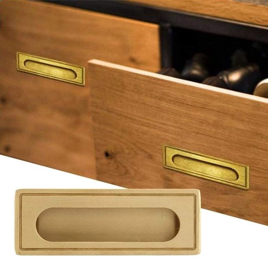 Maniglia a mano in ottone - Maniglia da applicare all'interno - Maniglia per armadi - Maniglia per carichi - Resistente all'usura - Resistente alla corrosione - Dimensioni 105 x 38 x 12 mm - Maniglia per mobili