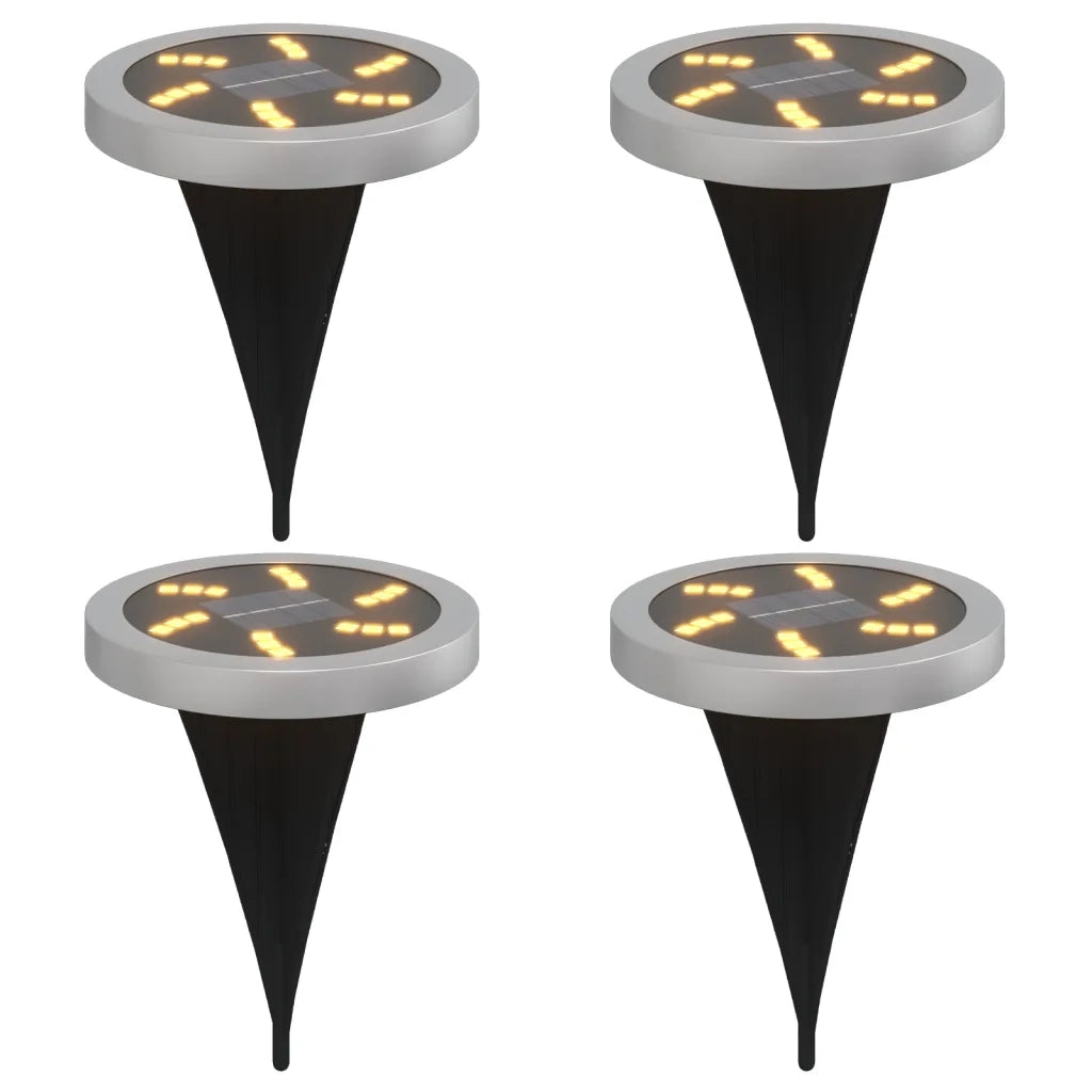 Luci Solari da Terra con Picchetti da Esterno 4 pz Bianco Caldo CFW9375172
