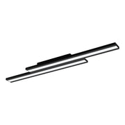 Plafoniera Contemporanea Saliteras-Z Acciaio Nero 2 Luci Led Integrato 10,2W