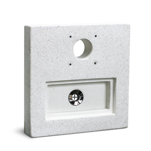 Base Quadrata 40x40x8 cm per Fontane in Cemento Levigato Bianco