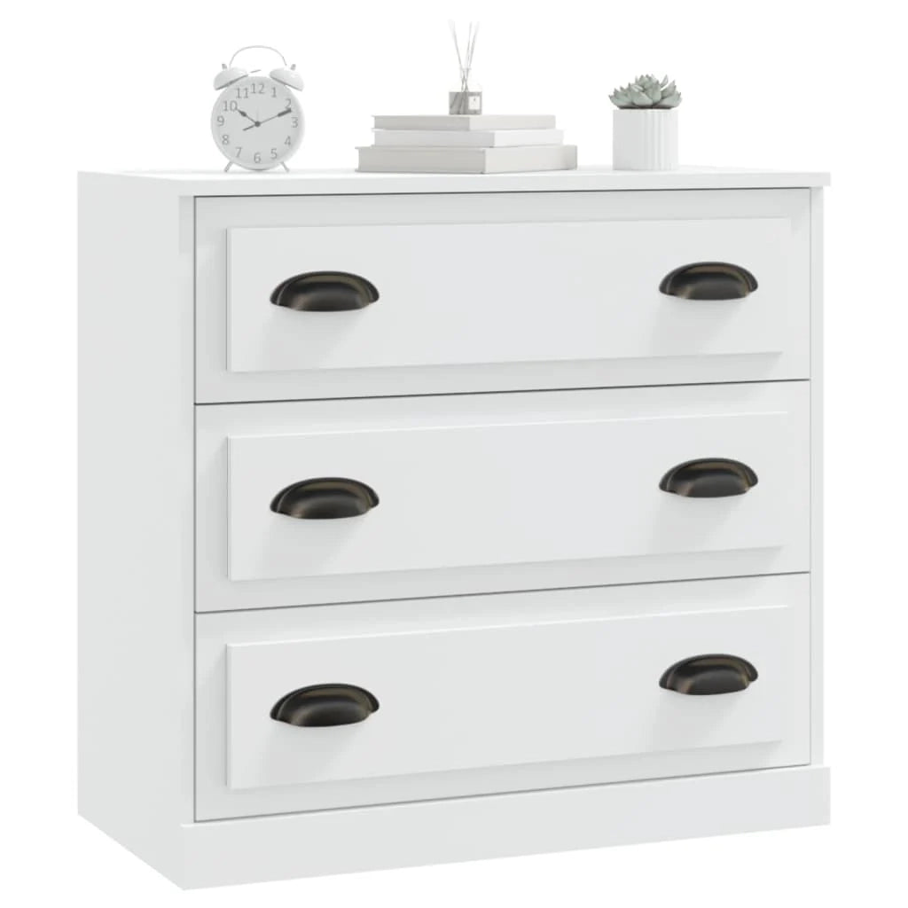 Buffet credenza cassettiera mobiletto mobile contenitore organizer per cucina soggiorno salotto 70 x 35,5 x 67,5 cm legno ingegnerizzato bianco 02_0030489