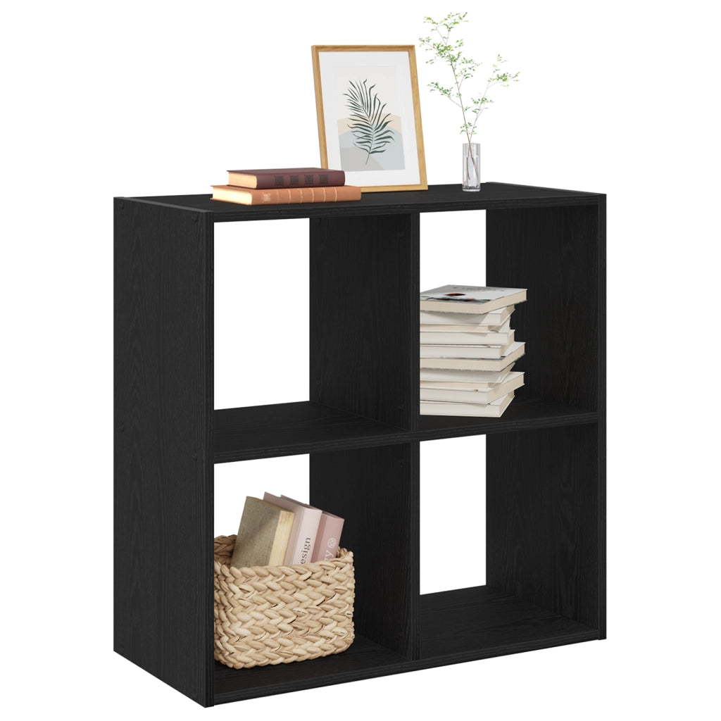 Libreria Nera Rovere 68,5x32x68,5 cm Legno Ingegnerizzato