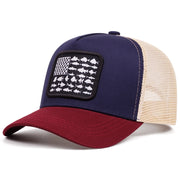 Cappellini da baseball blu con la bandiera degli Stati Uniti