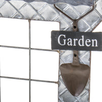 Cassetta in Legno e Metallo con Tetto da Appendere H 32 cm