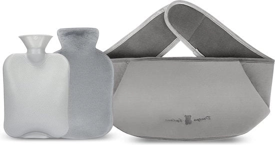 12l Thermos con copertura - crema per il calore - sollievo dal dolore collo-spalle-dorso-pancia - bambini adulti anziani donne - dolori mestruali - grigio