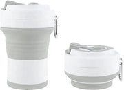 Caffè Grande Portatile Opificio - 550 ml - Chiusura e Facile da Trasportare – Otre da Campeggio - Tazza per Bere - Grande Formato - Grigio