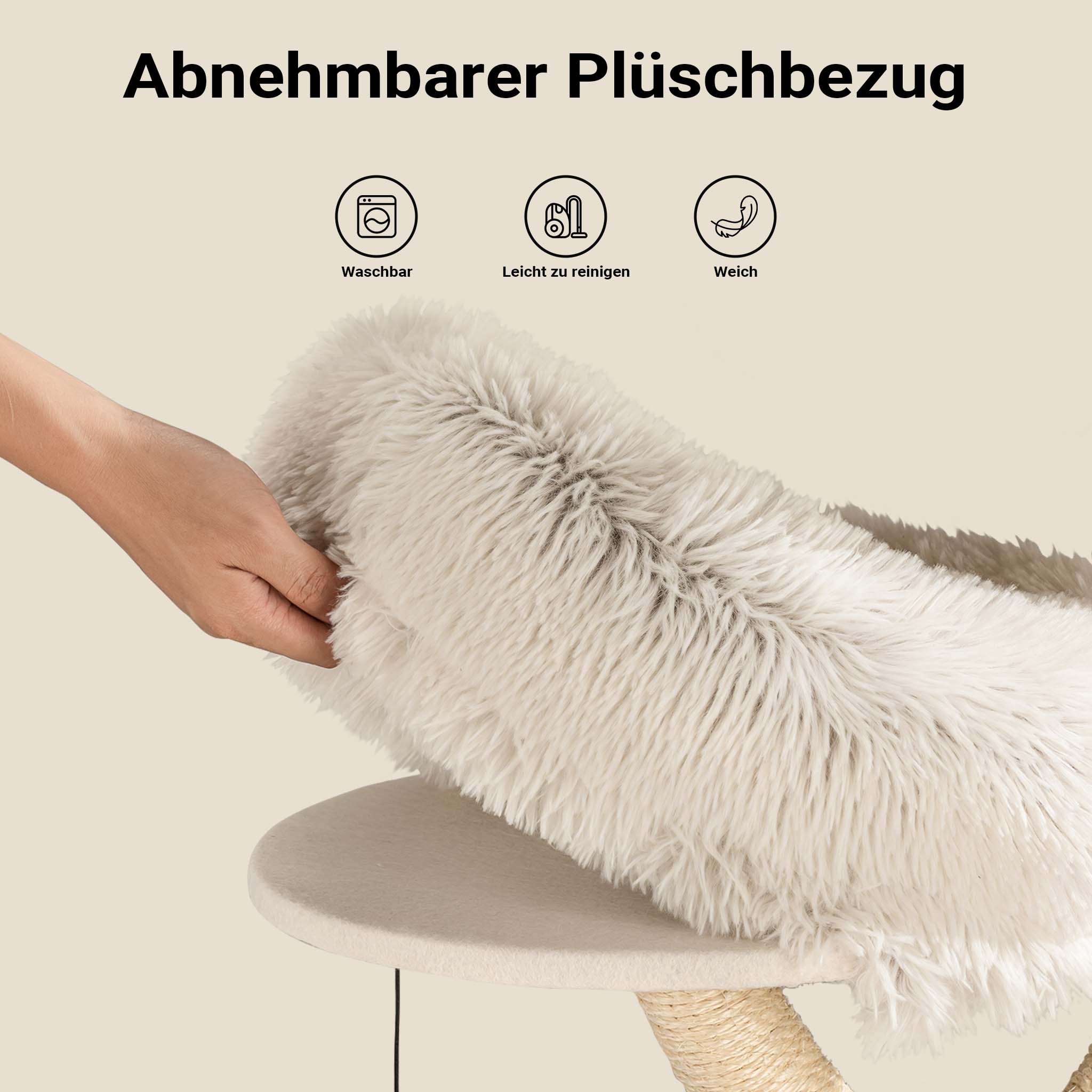 Fudajo Albero tiragraffi con design a rami 95 cm con casetta nicchia e sisal