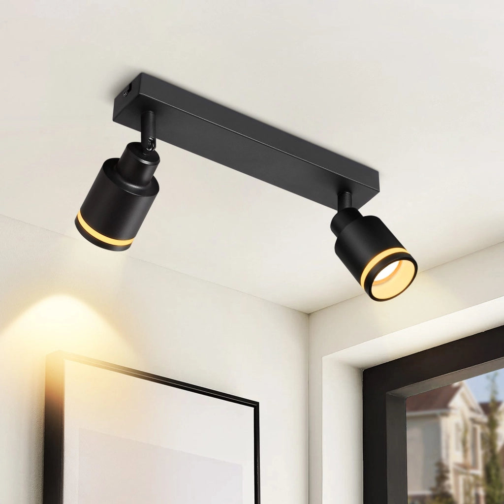 ZMH Faretto da soffitto 2 fiamme giratori a sospensione per corridoio anche parete