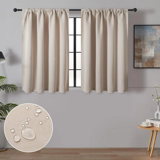 Veli trasparenti acqua impermeabili per caravan e cucina in beige - Oscuranti - Set di 2 pannelli, 60 x 90 cm