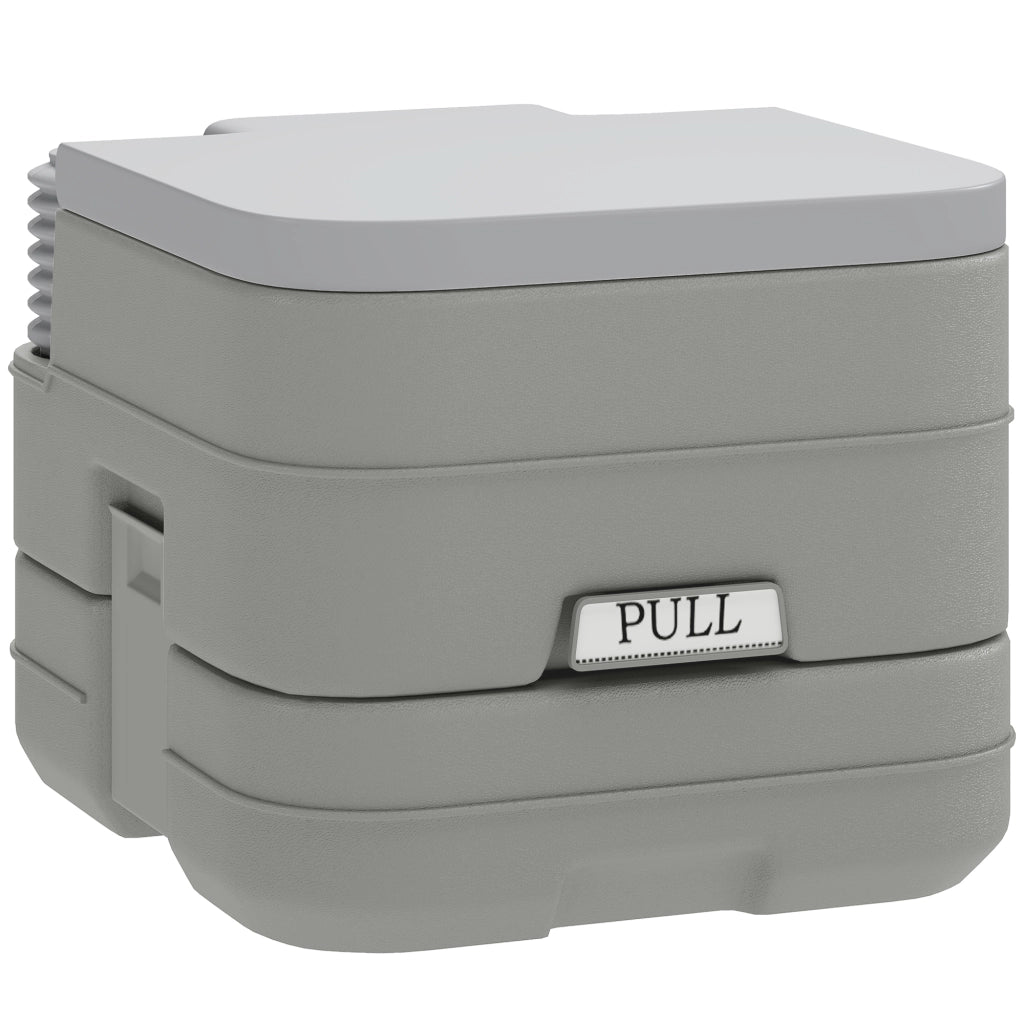 WC Portatile con Doppio Serbatoio 10L ¨C Zephmum ¨C Grigio 36x42x30 cm