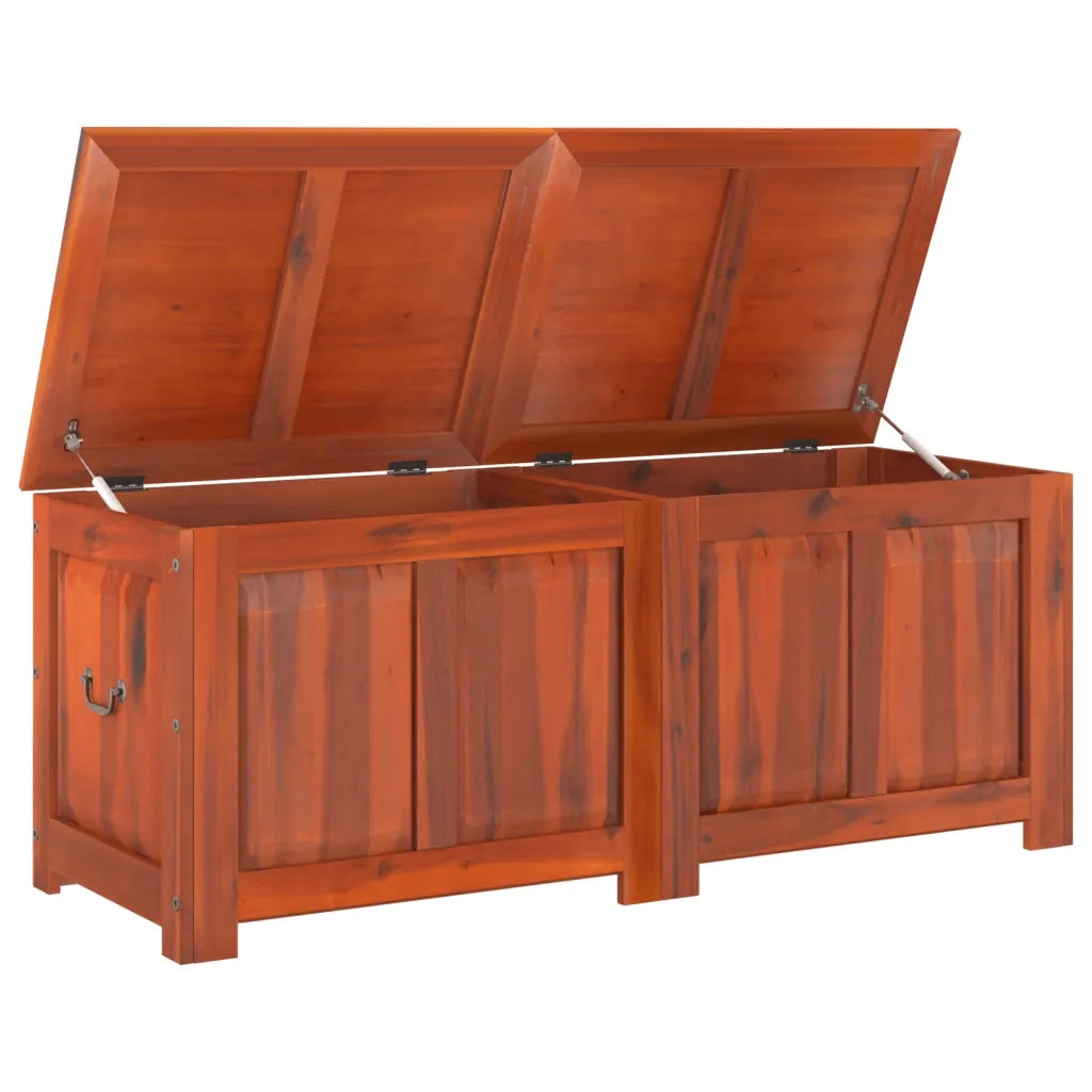 Cassapanca con Coperchio-Baule-Armadietto contenitore Marrone in Legno Massello di Acacia 924757