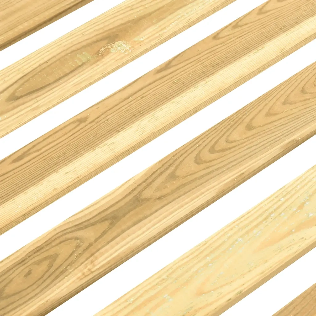 Lettino Prendisole e Tavolino in Legno di Pino Impregnato 315403