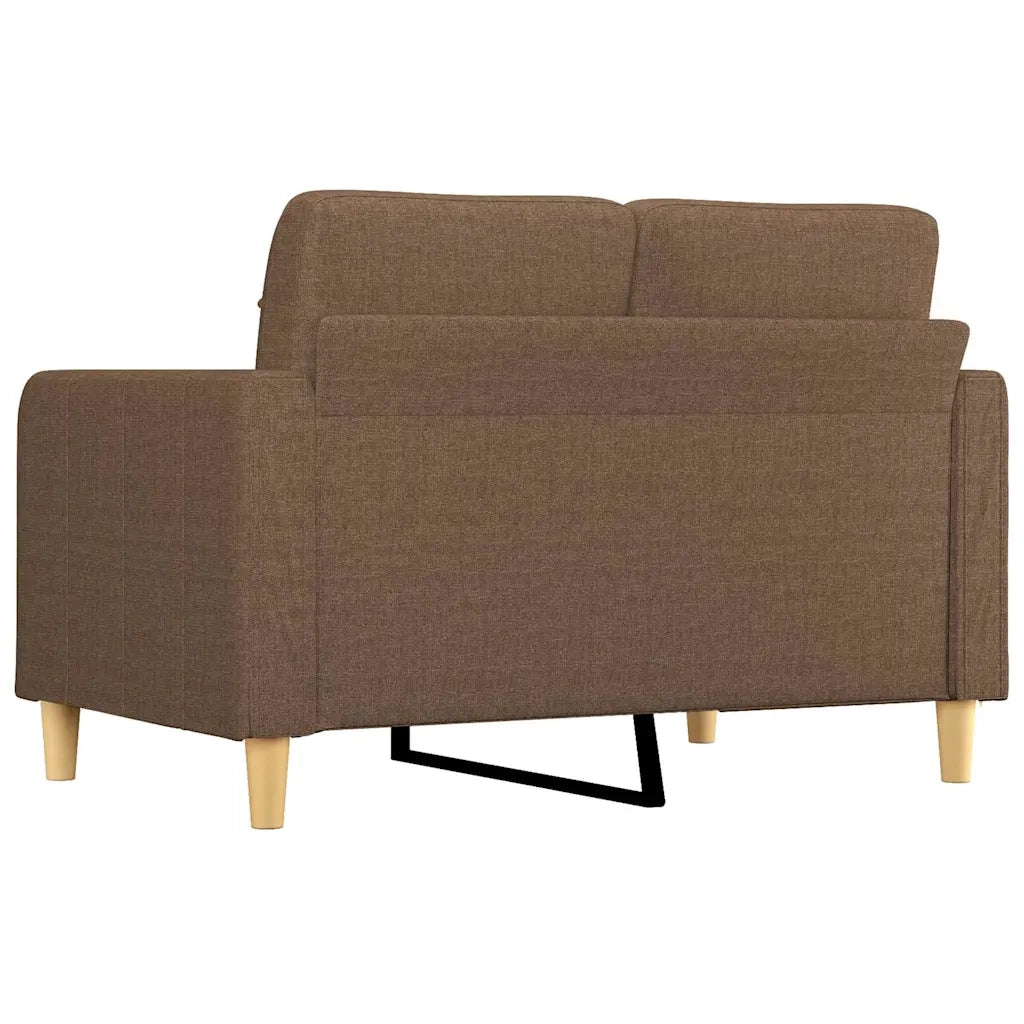 Divano a 2 Posti Marrone 120 cm in Tessuto 359086
