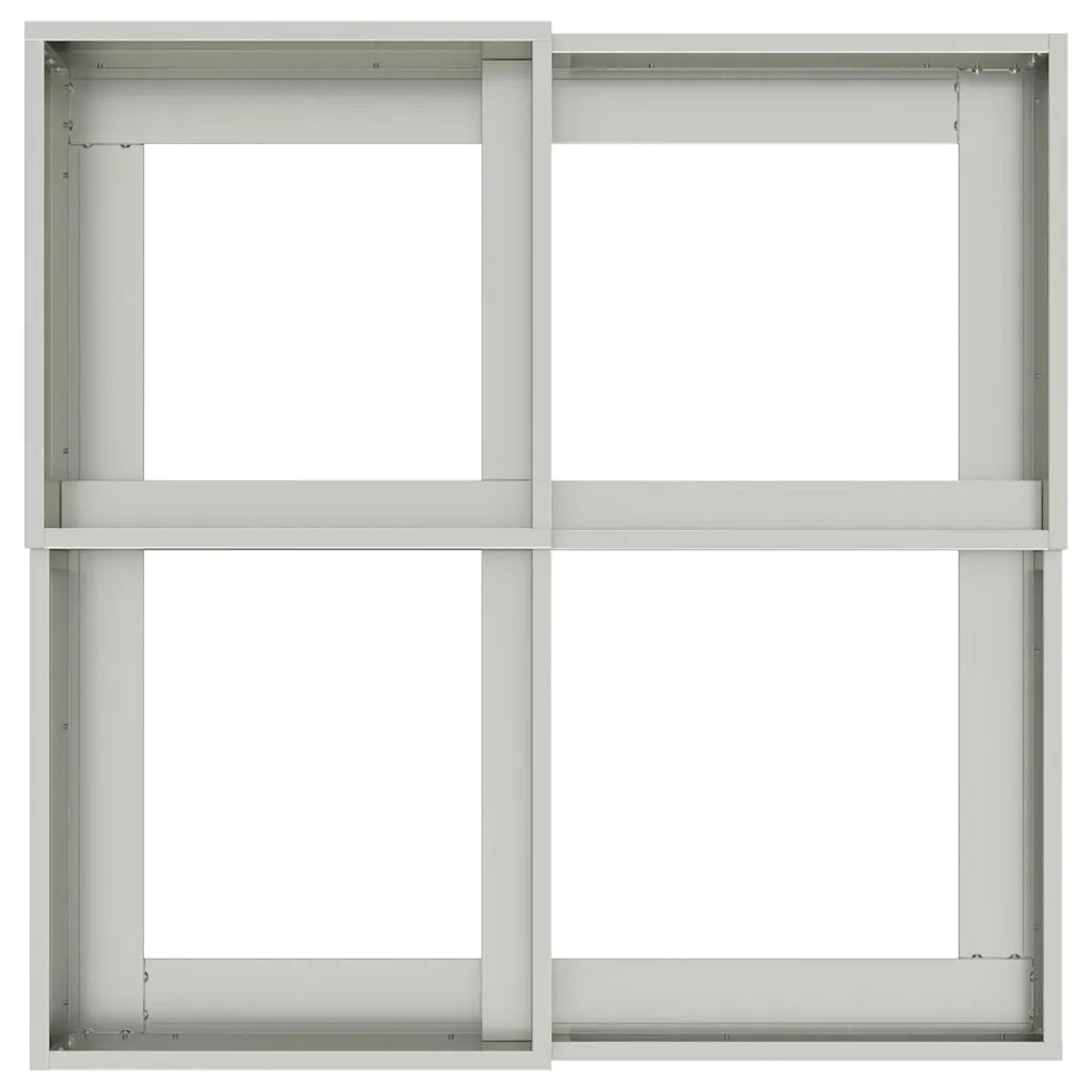 Vaso da giardino-Fioriera da Esterno-Contenitore per Piante Argento 100 x 100 x 60 cm Acciaio zincato