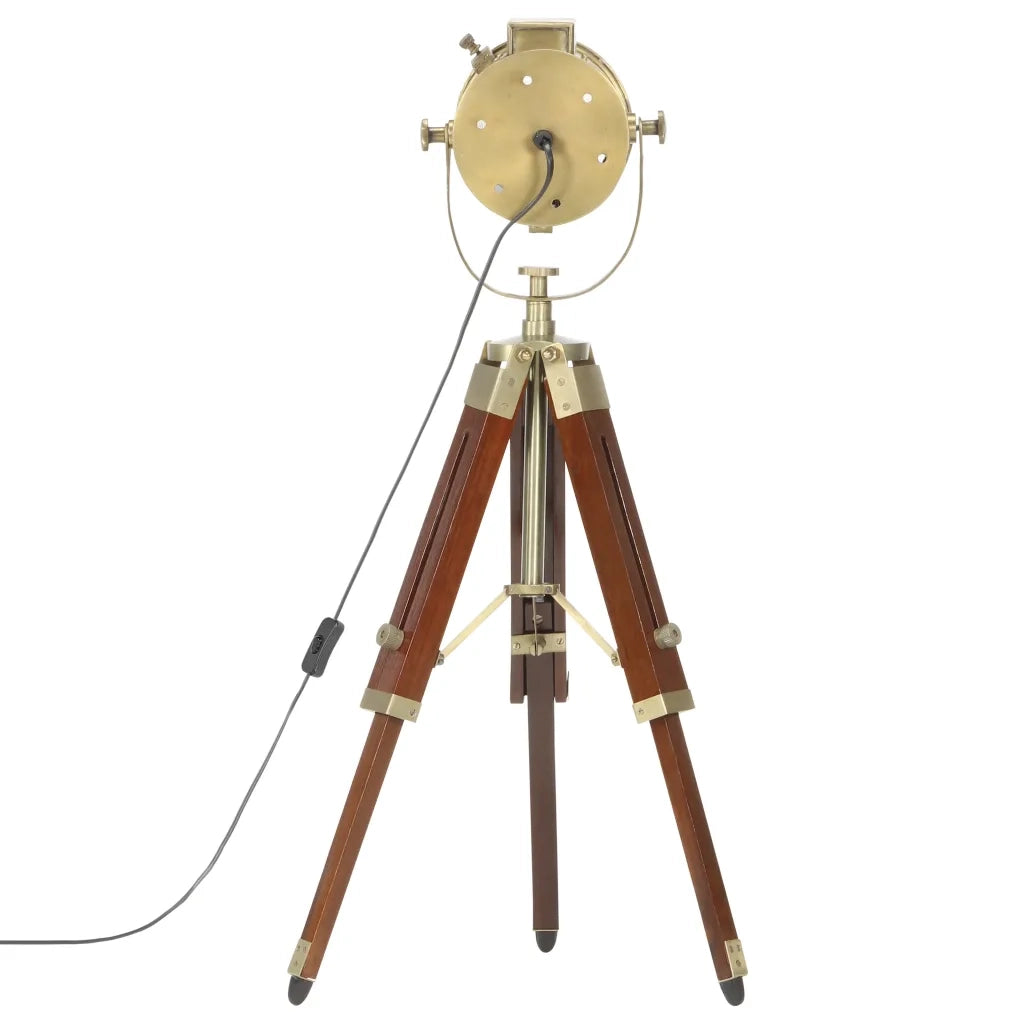 Lampada da Terra a Treppiede Legno Massello di Mango 69 cm CFW1956598