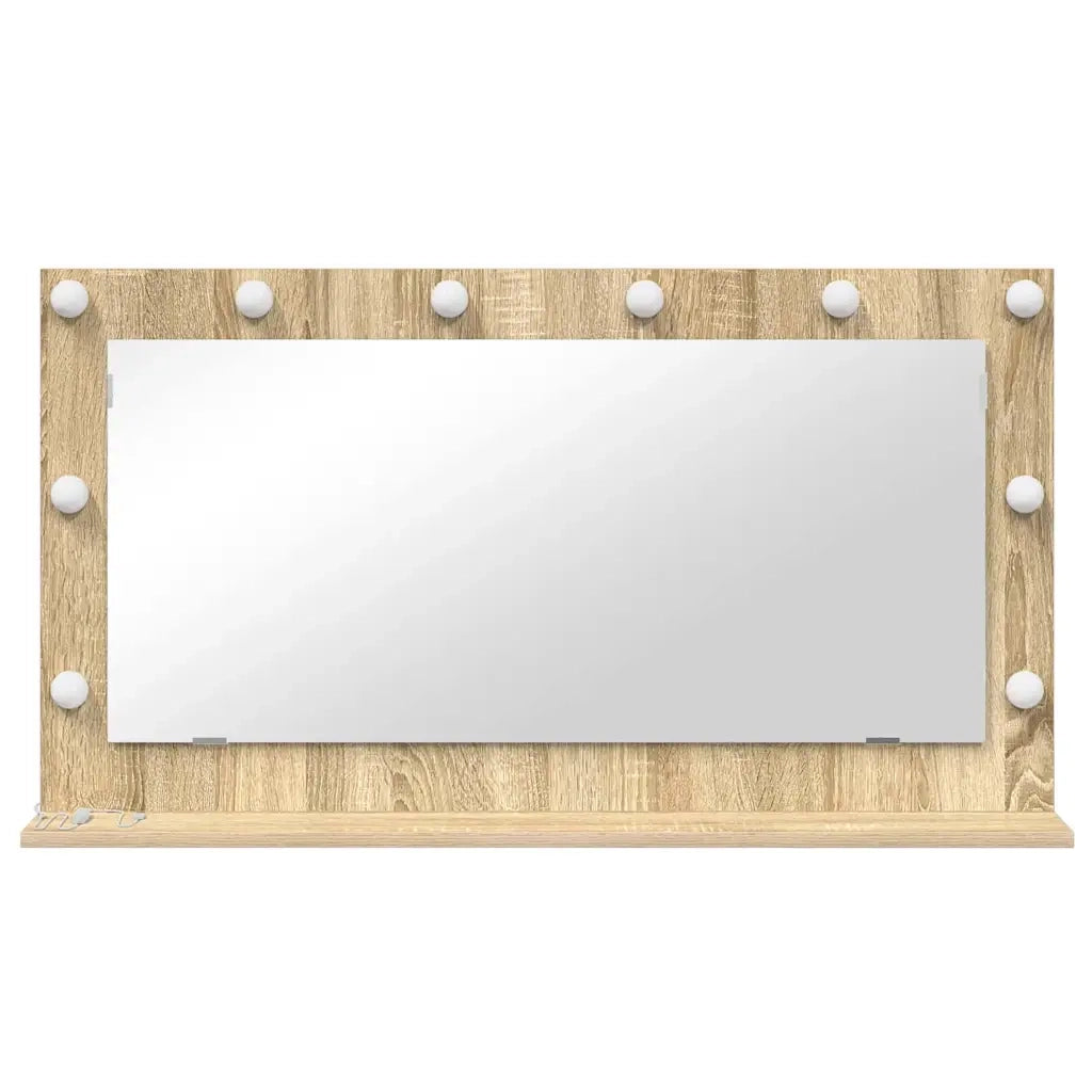 Specchio da Vanità Rettangolare Rovere Sonoma 100 x 55 x 18 cm 868303