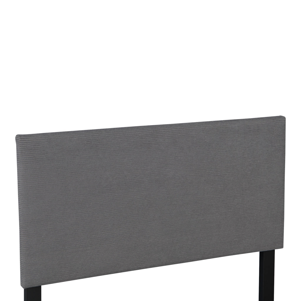 Letto Contenitore Juva Apertura a Ribalta Letto Singolo con Materasso 90x200 cm Velluto a Coste Grigio Corium